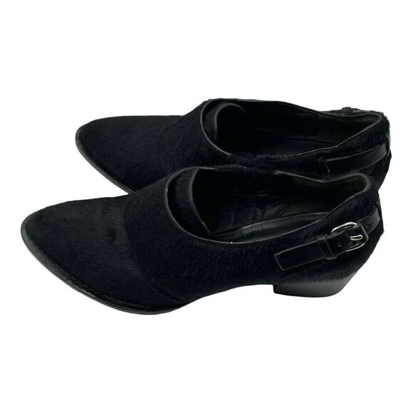 ALEXANDER Wang Black Calf Hair Emily Heels Booties - Picture 3 of 12